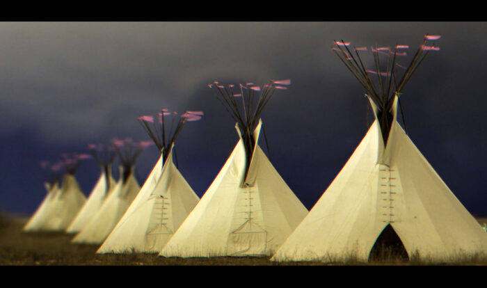 Lighting of the teepees
